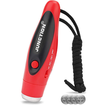 Electronic Whistle, Battery Operated Whistle Adjustable 3 Different Loud Whistle Sounds with Lanyard Handheld Electronic Whistles for Referees Volleyball Coaches Teacher, Soccer Sports Whistle-Red