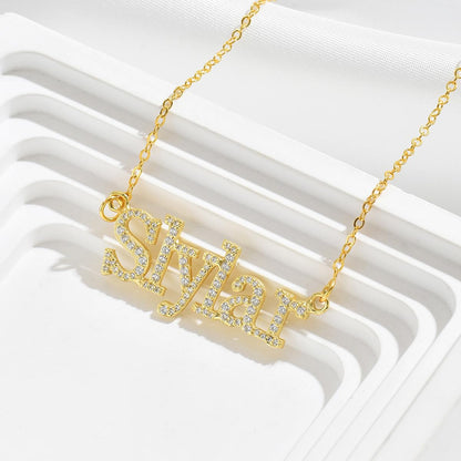 RESVIVI Dainty Custom Name Necklace Personalized Nameplate Necklace Customized Name Jewelry Gift for Women Mother