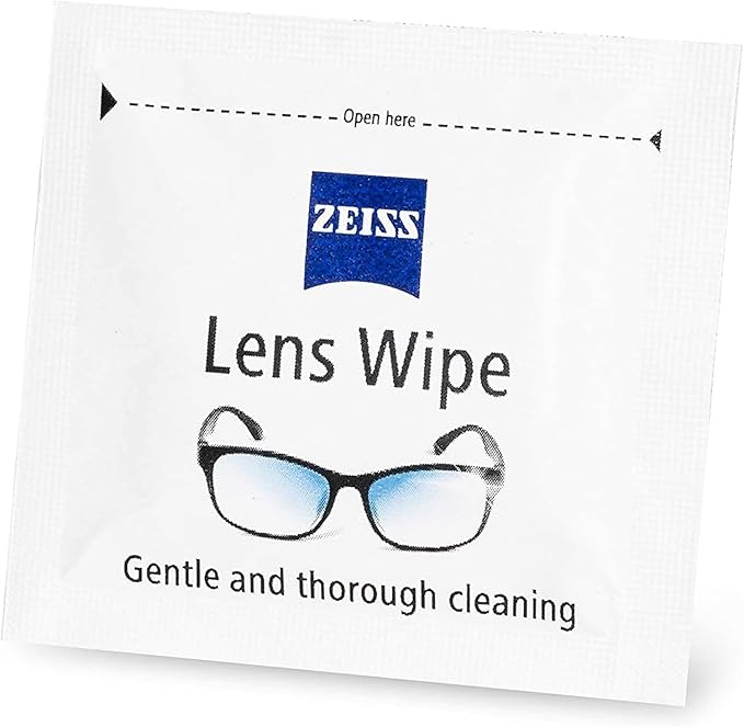 ZEISS Pre-Moistened Alcohol Wipes, Glasses Cleaner