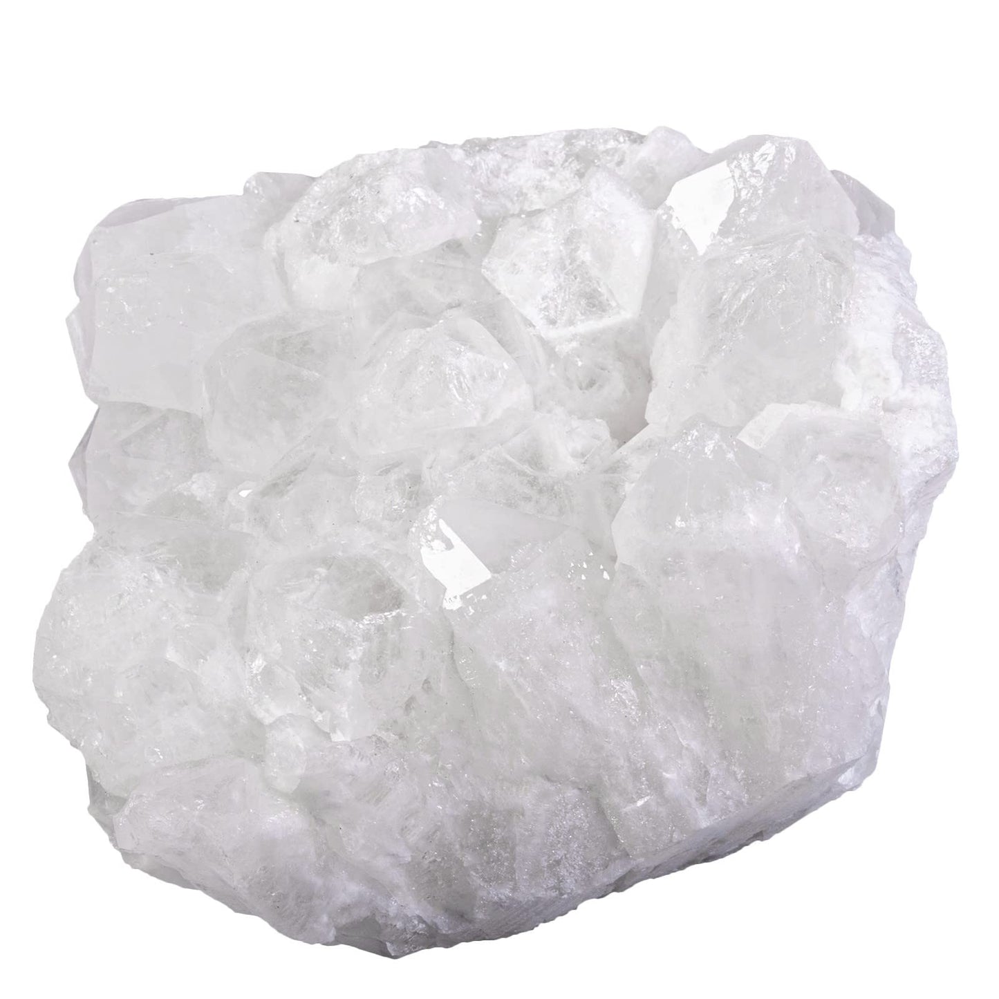 Nupuyai Natural Clear Quartz Crystal Cluster Stone Specimen Irregular Raw Rock Crystal Geode Home Decor for Healing/Meditation/Collection, 0.56-0.88 lb
