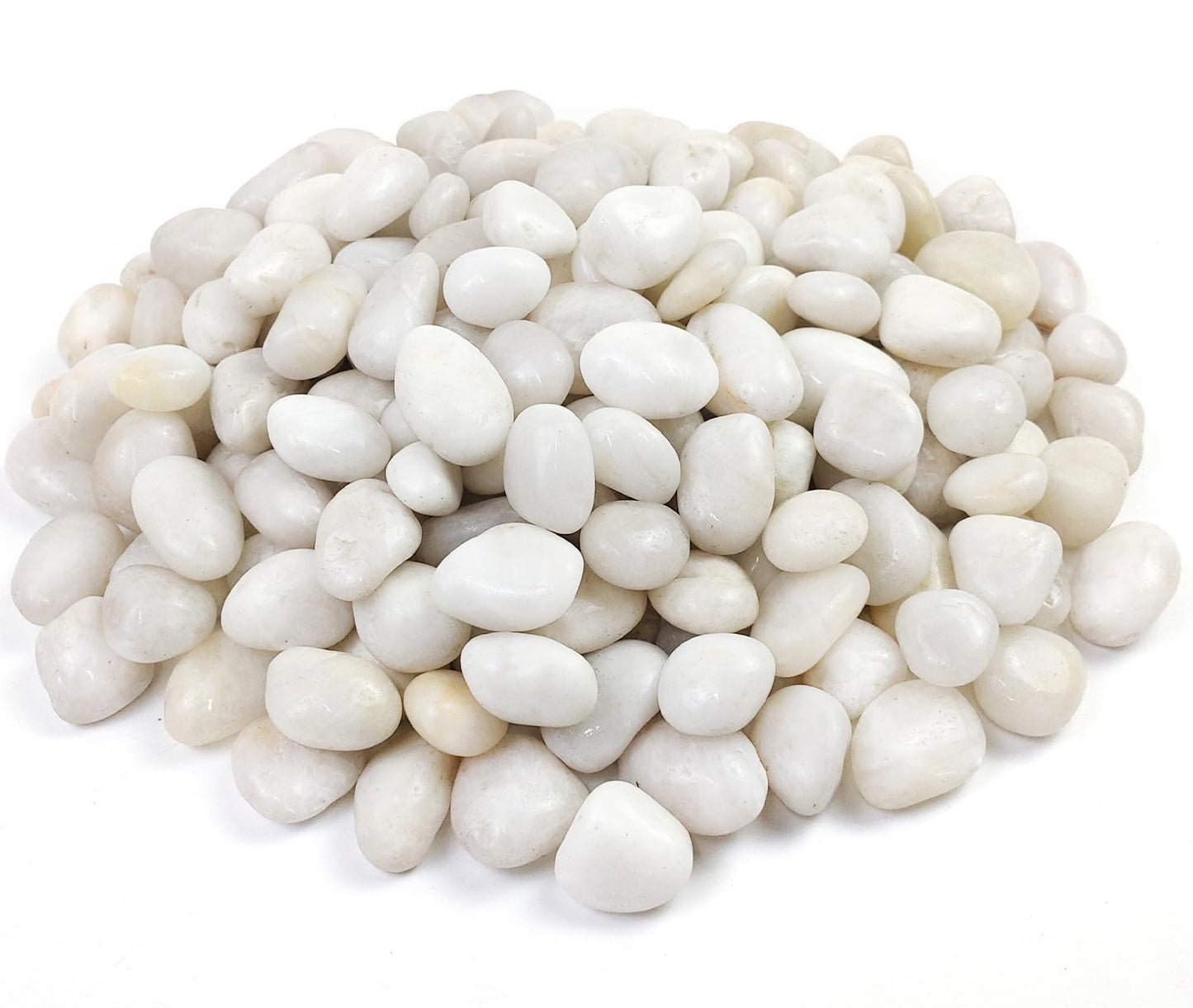 YISZM White Pebbles for Indoor Plants, Natural Polished River Rocks, Small Decorative Stones for Planters Vase Fish Tank Aquariums Landscaping Garden, 5lbs
