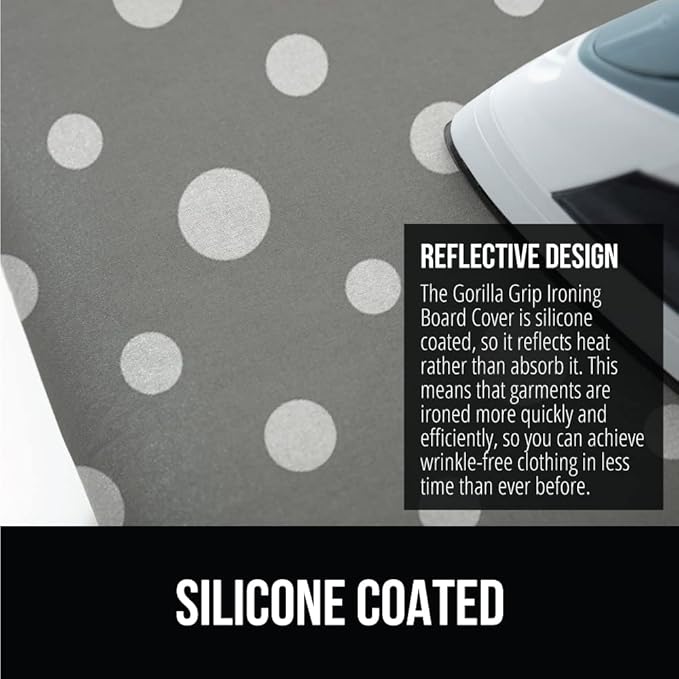 GORILLA GRIP The Original Ironing Board Cover and Pad, Silicone Coating