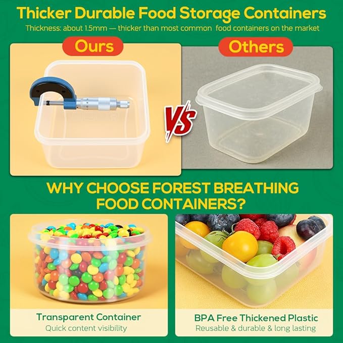 6 Pack Large Food Storage Containers