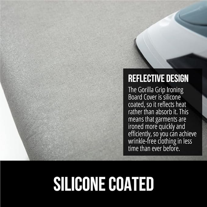 GORILLA GRIP The Original Ironing Board Cover and Pad, Silicone Coating