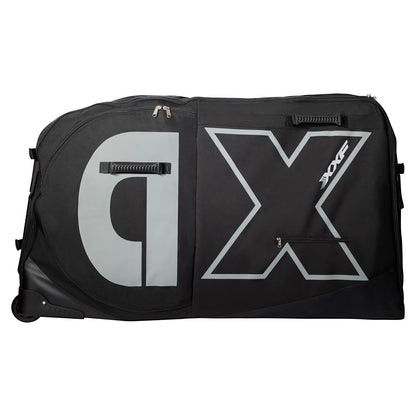 Exquimac Bike Travel Case & Bike Travel Bag - Bicycle Pro Transport Equipment for Air Flights - Oversized Capacity, Waterproof Fabric with 4 Aluminum Support Bars, Wheel Protection Tubes & YKK Zippers