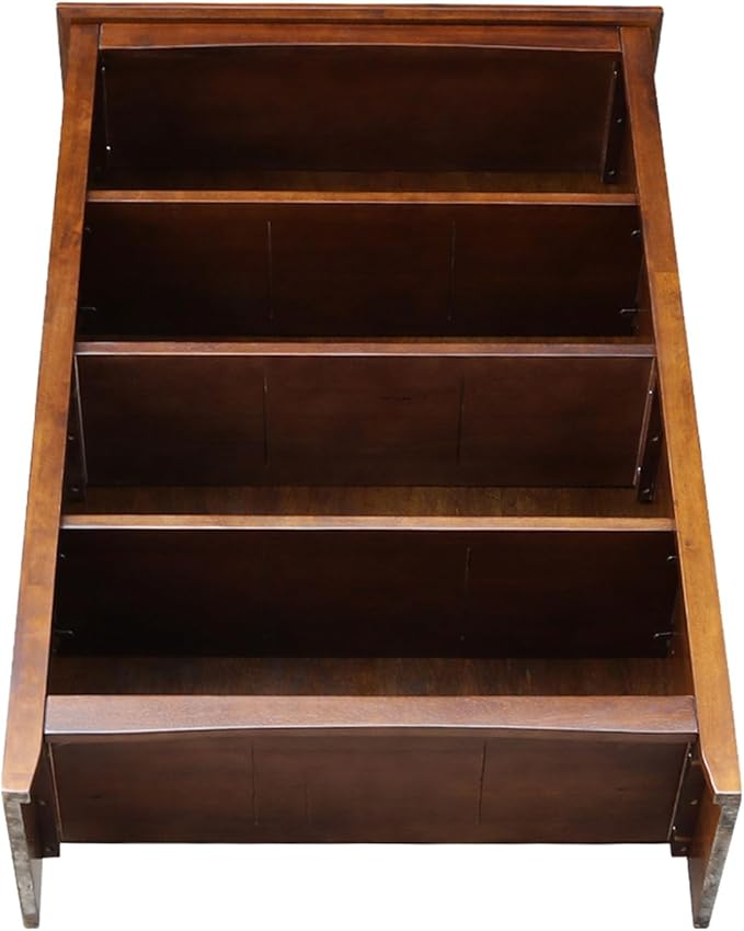 Solid Wood Bookcase 48" High, Adjustable Shelves, Parawood Construction