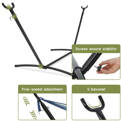 Her Majesty Hammock Portable Durable and Stable Best Stands for Indoor or Outdoor, Backyard Decor Bed Lawn Garden Steel Premium Carrying Case Patio Hammock Stand