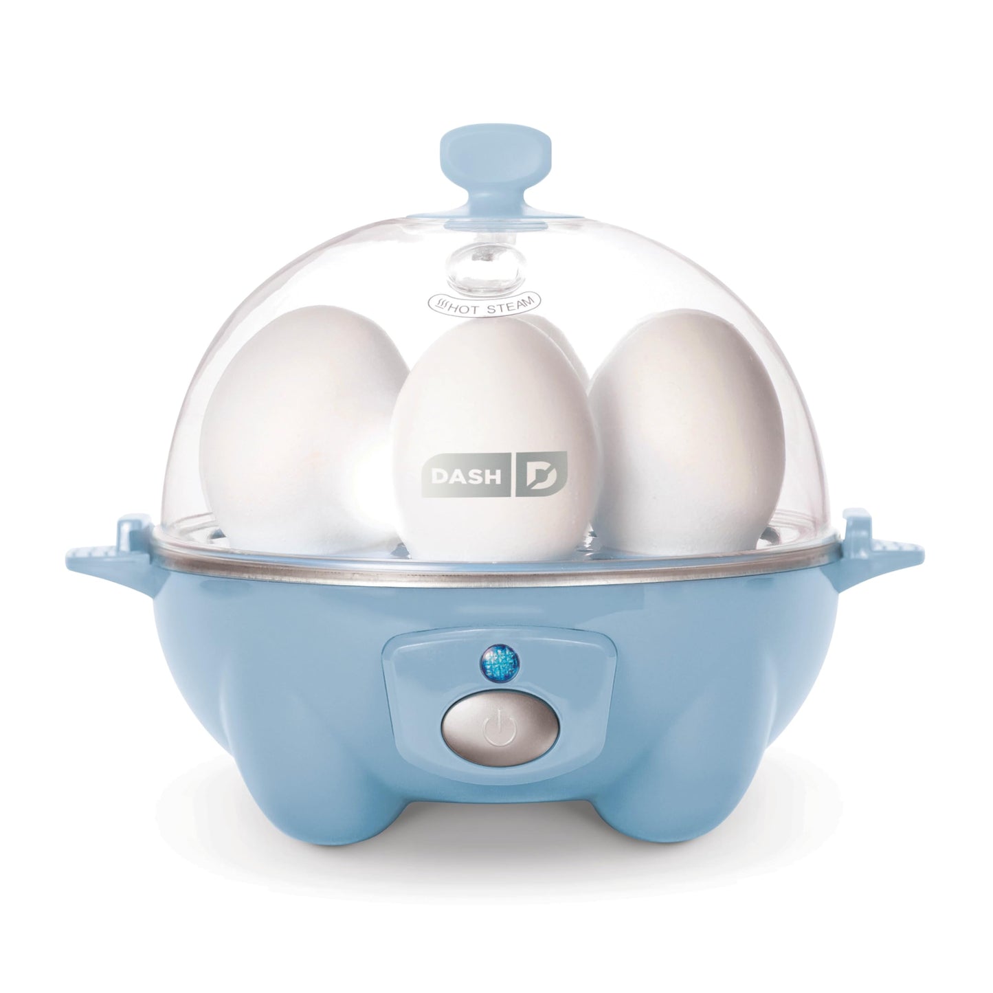 DASH Rapid Egg Cooker: 6 Egg Capacity Electric Egg Cooker for Hard Boiled Eggs, Poached Eggs, Scrambled Eggs, or Omelets with Auto Shut Off Feature - Aqua, 5.5 Inch (DEC005AQ)