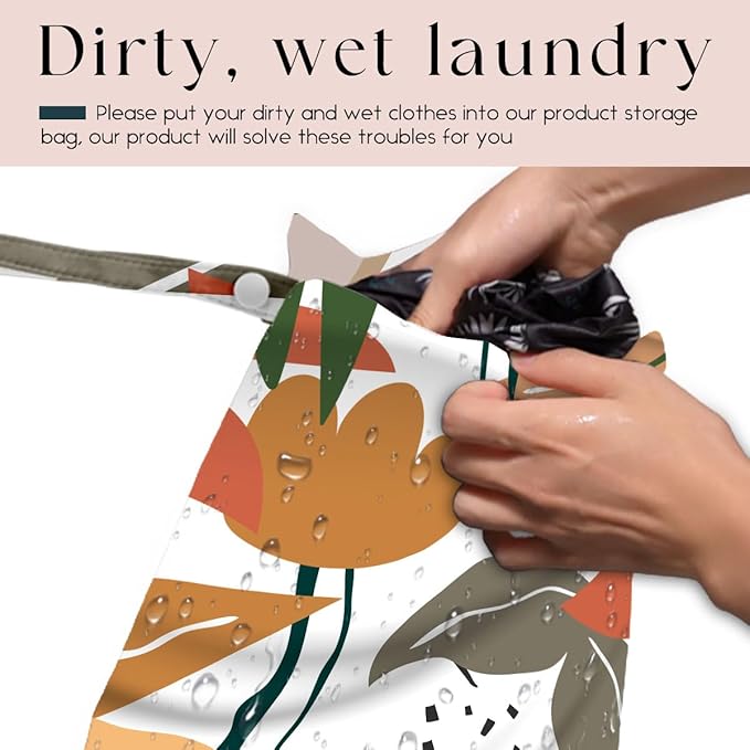 Wet Bag, Wet Dry Bag, Wet Bag for Swimsuit, Dirty Yoga Gym Clothes, Makeup Bag