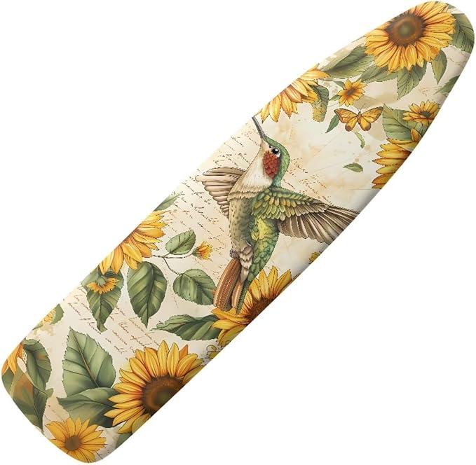Sunflower Ironing Board Cover, Hummingbird Ironing Board Pad Cover Protector