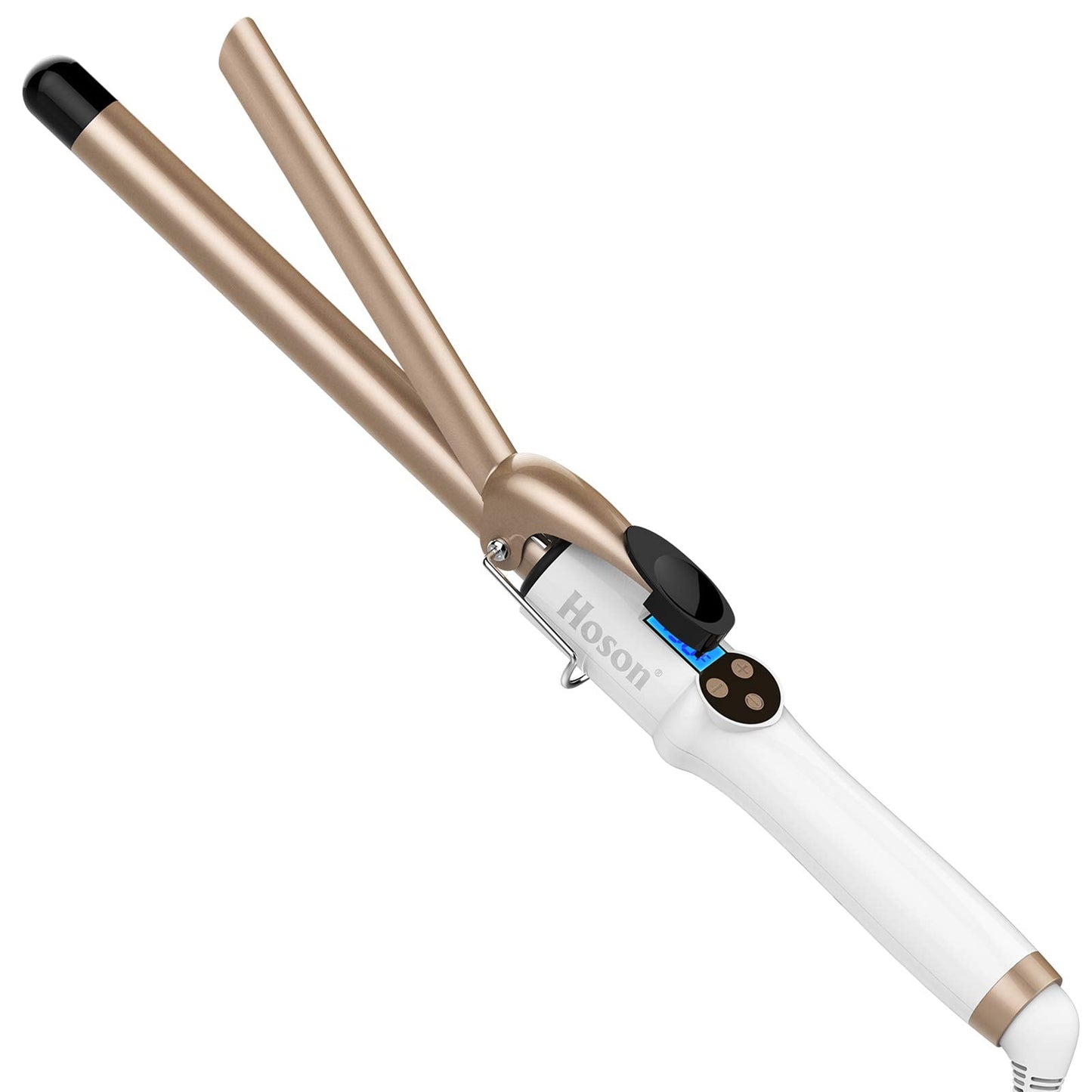Hoson 1 Inch Curling Iron Professional Ceramic Tourmaline Coating Barrel Hair Curler, LCD Dispaly with 9 Heat Setting(225°F to 450°F for All Hair Types, Glove Include)