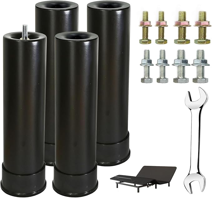 9 Inch Metal Adjustable Bed Base Frame Leg Replacement Heavy Duty Extra Height