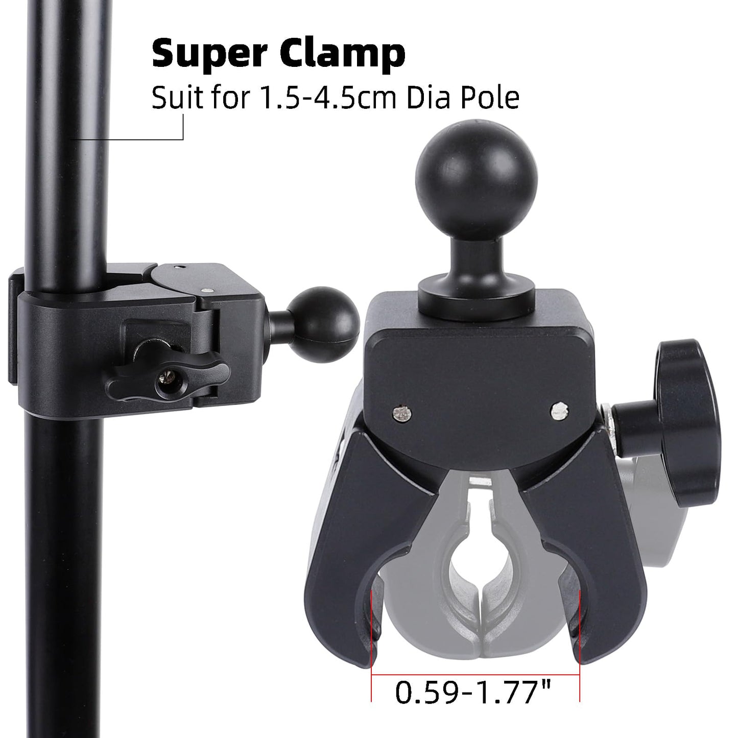 FPN Spin Bike Tablet Holder for iPad, Phone Holder Stand Exercise Bike Handlebar Mount for Treadmill Stationary Bicycle Elliptical Spin Bike Stroller Mic Stand, Compatible with iPad, iPhone (4.7-13")