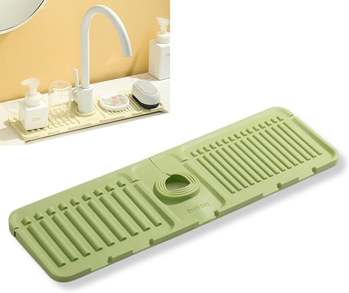 Silicone Sink Splash Guard, Non-Slip Faucet Mat