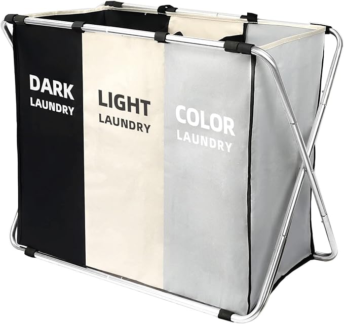 180L Large Laundry Basket, Freestanding Laundry Hamper, Collapsible Tall