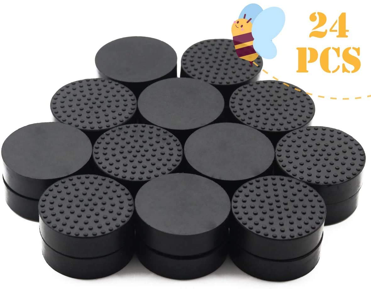 UFelice 24 Pack Invisible Pot Feet with Enhanced Non-Slip Surface Grip Plant Pots and Flowers, Solid Rubber Pots Risers, Pot Lifters for Indoor or Outdoor Planters