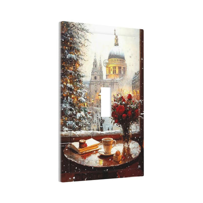 Decorative Art Light Switch Covers Christmas St Paul's Snowy Café Single Toggle Wall Plate Decorative Switchcover Electrical
