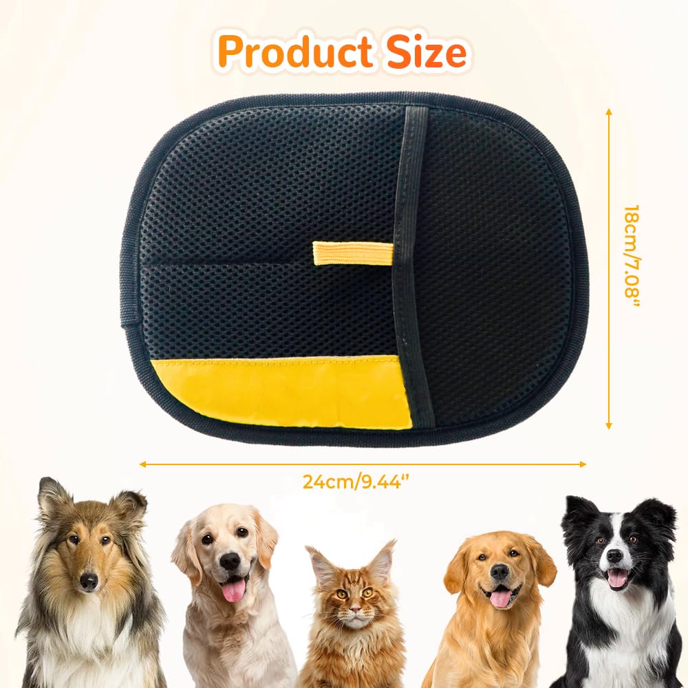 Teamoda 2Pcs Electrostatic Gloves Pet Hair Removal, 2025 Pet Hair Remover Glove, Washable Reusable Dogs Cats Hair Gloves for Furniture Bed Sheets Couch Clothes Carpet Car Seat