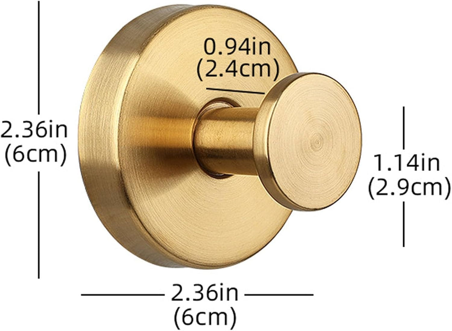 Guojanfon Gold Wreath-Hanger, Strong Stainless Steel Suction-Cup-Wreath-Hooks, 4 Pack Wreath-Door-Hanger Fall Halloween Christmas Decorations, Welcome Sign for Front Door Indoor Outdoor (4 Gold, 4)