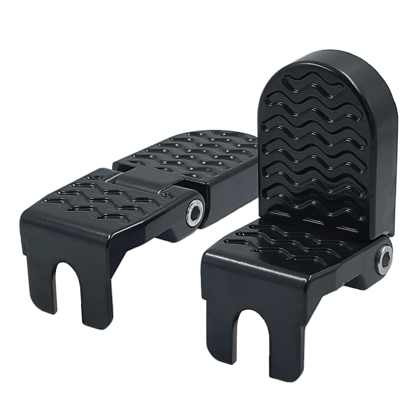 LOOEEL 1 Pair 15MM U Slot Bicycle Rear Pedals Folding Rear Seat Footrest Pedals Cycling Accessories for Mountain Bike, Folding Bicycle