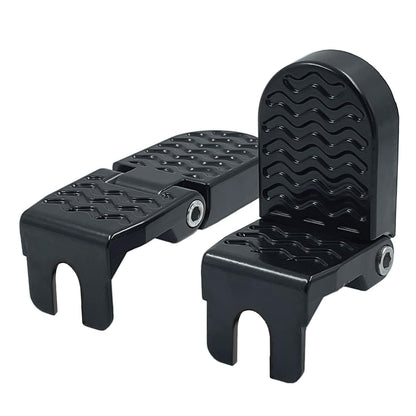 LOOEEL 1 Pair 15MM U Slot Bicycle Rear Pedals Folding Rear Seat Footrest Pedals Cycling Accessories for Mountain Bike, Folding Bicycle