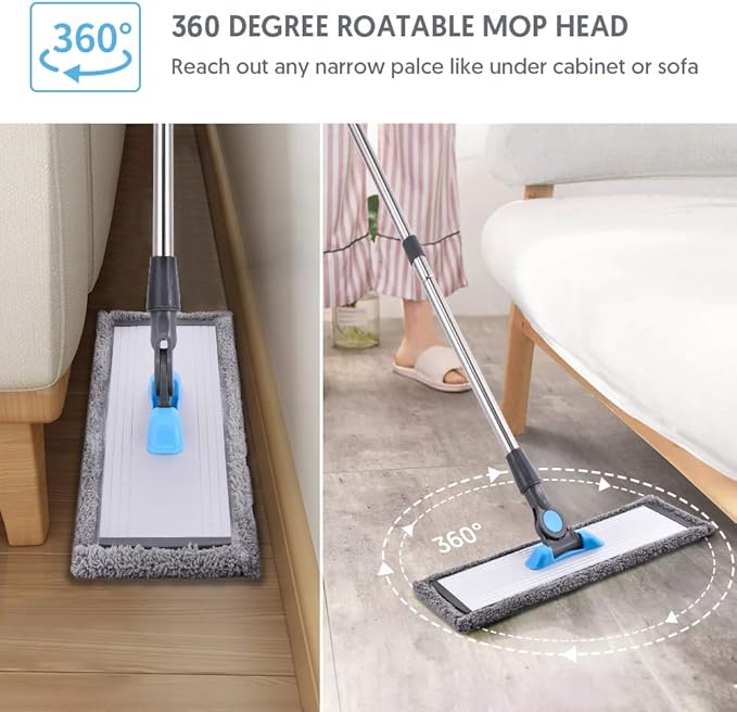 MANGOTIME Microfiber Dust Mop for Hardwood Floors