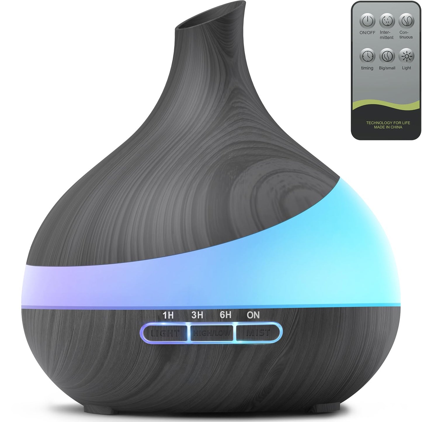 TDZXQQ Essential Oil Diffuser for Women, 𝟓𝟎𝟎𝐦𝐥 Aromatherapy Diffuser:𝟏𝟒-𝐂𝐨𝐥𝐨𝐫 LED, Dual Mist 30/60ml/h, Remote Control, Auto Shut-Off, Hotel Spa Bedroom