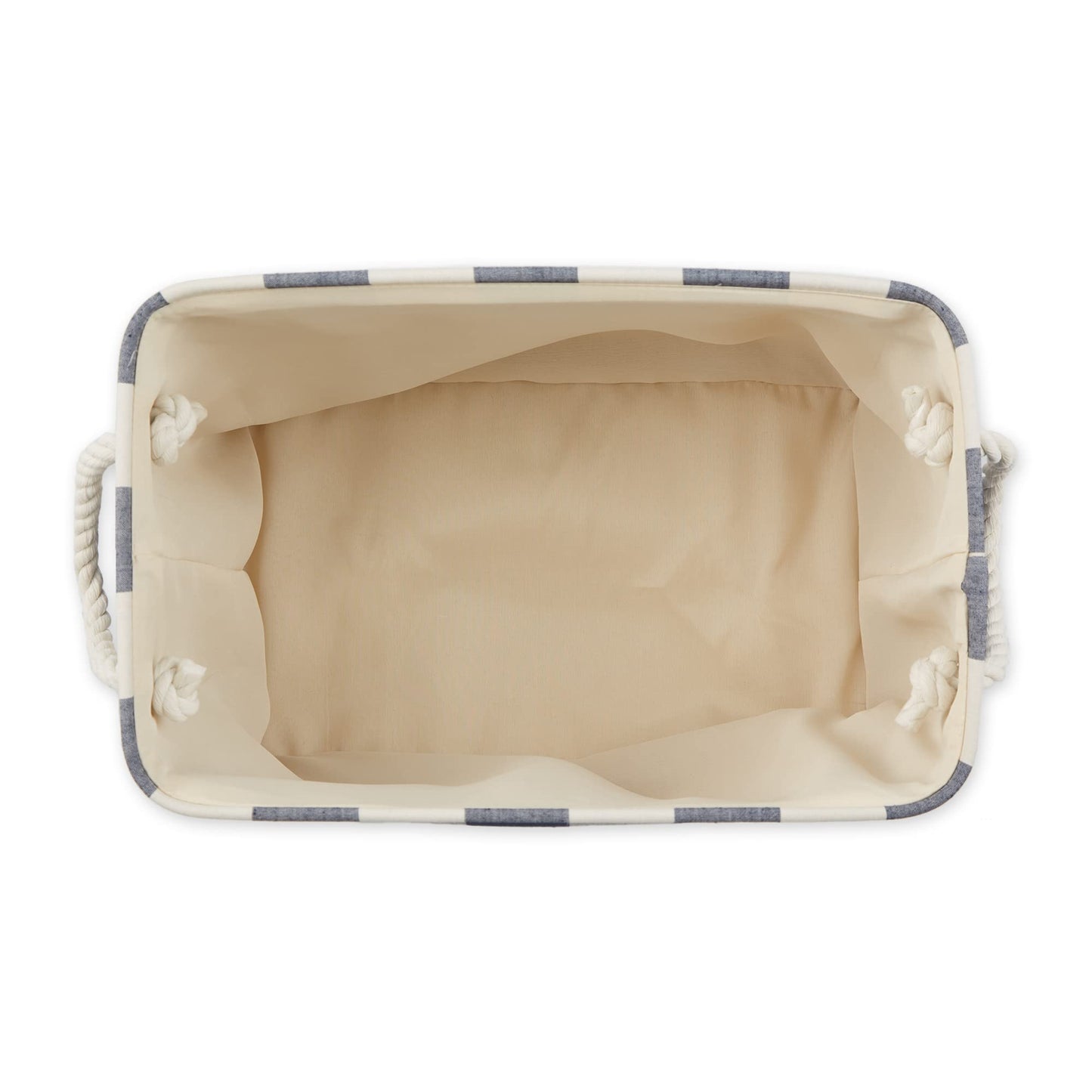 DII Buffalo Check Storage Collection Collapsible Bin with Handles, Medium Rectangle, 16x10x12, Navy & Off-White