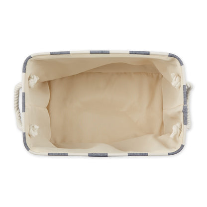 DII Buffalo Check Storage Collection Collapsible Bin with Handles, Medium Rectangle, 16x10x12, Navy & Off-White