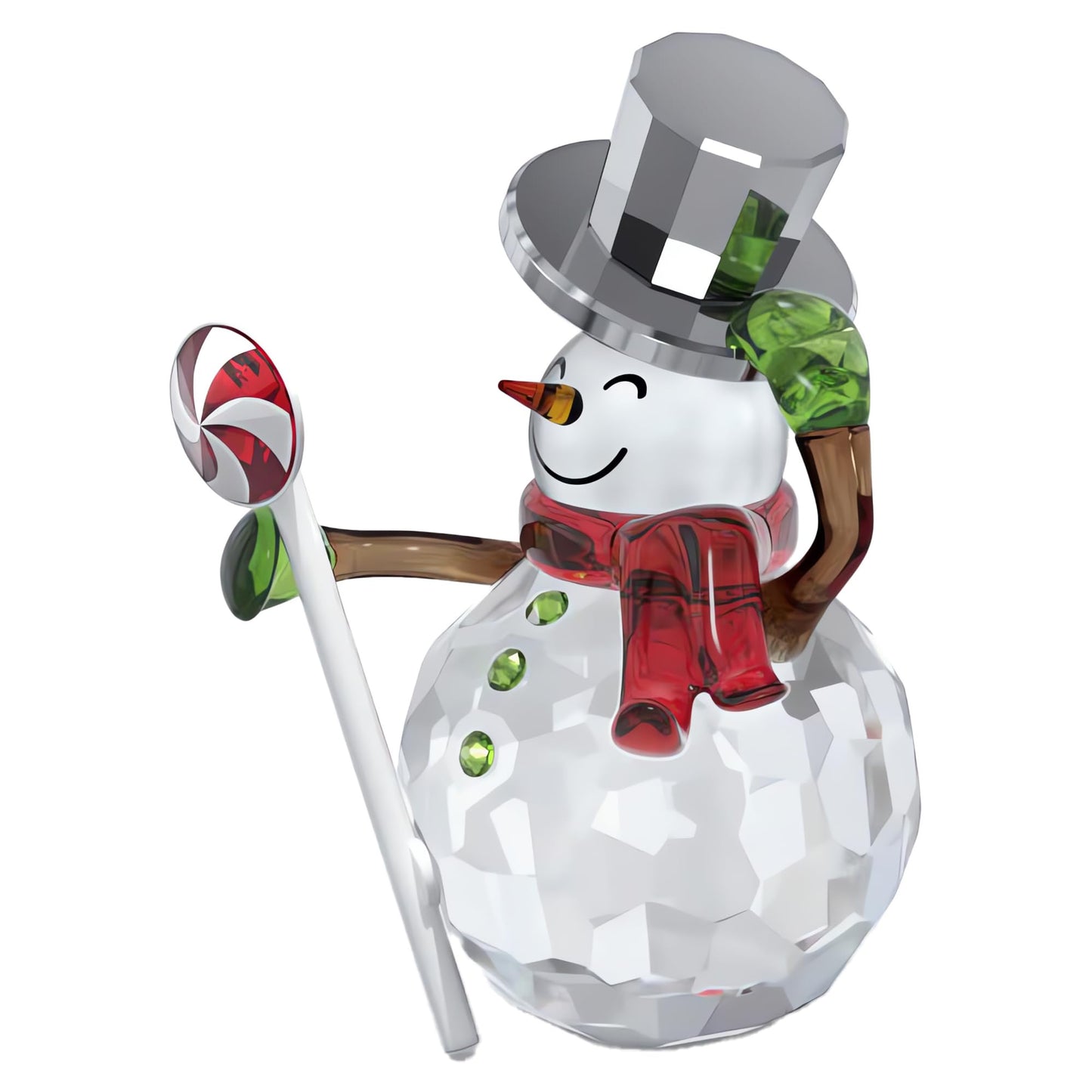 Swarovski 2023 Holiday Cheers Dulcis Snowman Figurine, White and Multi-Coloured Crystals, from The Holiday Cheers Collection
