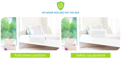 Littles Bed Guard Rail for Toddler, Child & Baby. Fits Single, Double Up to King Size Beds, White, 83 cm x 48.5 cm