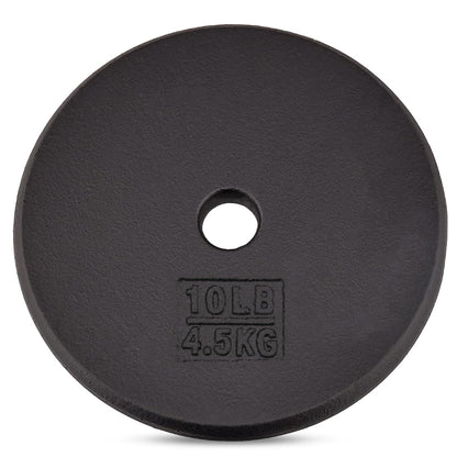 Yes4All Standard 1" Cast Iron Weight Plate - Ideal for Strength Training - Multiple Weight: 5LB to 25LB (Single & Set of 4)