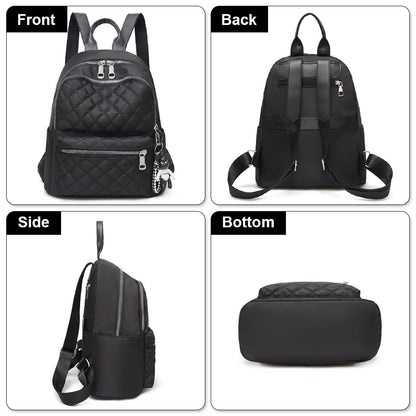 Aucuu Backpack Womens, Fashion Ladies Backpack, Lightweight Nylon Casual Rucksack, Small Daypack School Bag, Anti-Theft Travel Backpack for Women & Girls