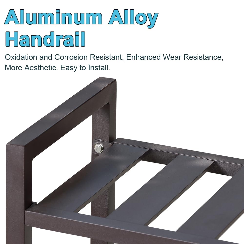 DHYGOTFUR 3-Tier Aluminum Plant Stand, Lightweight Heavy-Duty Plant Shelf, Waterproof Rustproof Multi-Use Storage Rack for Indoor Outdoor, Patio Garden Balcony Bathroom Organizer