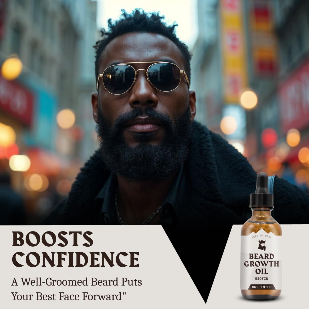 Striking Viking Beard Oil with Biotin for Men - 2 Fl Oz, 1 Pack, Sandalwood - Thickening & Conditioning Beard Growth Oil & Serum with Argan & Jojoba for Hydrated Facial Hair