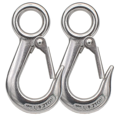 Alele 2Pack Grab Hooks, Slip Hooks,Stainless Steel Lifting Hook Rigging Accessory (Grab Hooks 200Kg 2p)