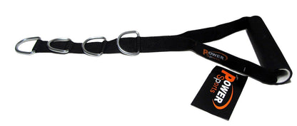 Stirrup Handle with 4 D-Rings Adjustable Cable Machine Attachment Power Sports (Sold Single)