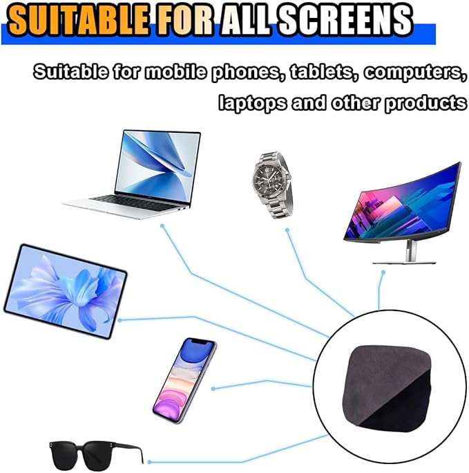 Square Car Touch Screen Cleaner Cloth, Microfiber Cleaning Pad Car Cleaning