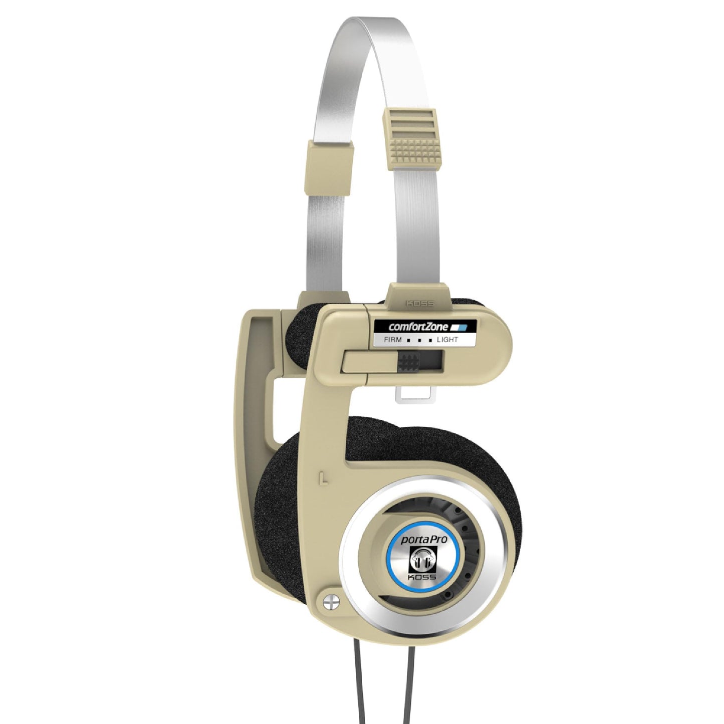 Koss Porta Pro Limited Edition On-Ear Headphones, in-Line Microphone, Volume Control and Touch Remote Control, Retro Style, Includes Hard Carry Case, Wired with 3.5mm Plug, Rhythm Beige