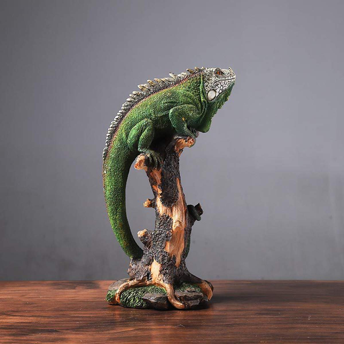 SHTWX 14 Inch Lizard Statue Resin Sculpture Decor Figurines for Home Decor Accents, Living Room Bedroom Office Decoration - Animal Sculptures Collection for Lizard Lovers