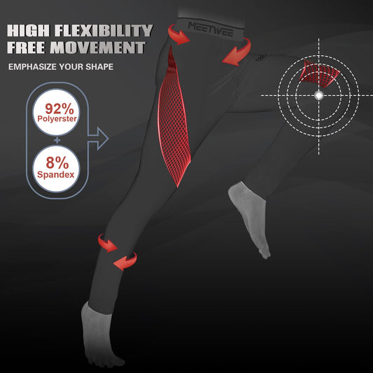 MEETWEE Thermounterhose Herren, Thermounterwäsche Lange Unterhose Winter Leggings Funktionsunterwäsche Skiunterwäsche Warme Unterwäsche Männer