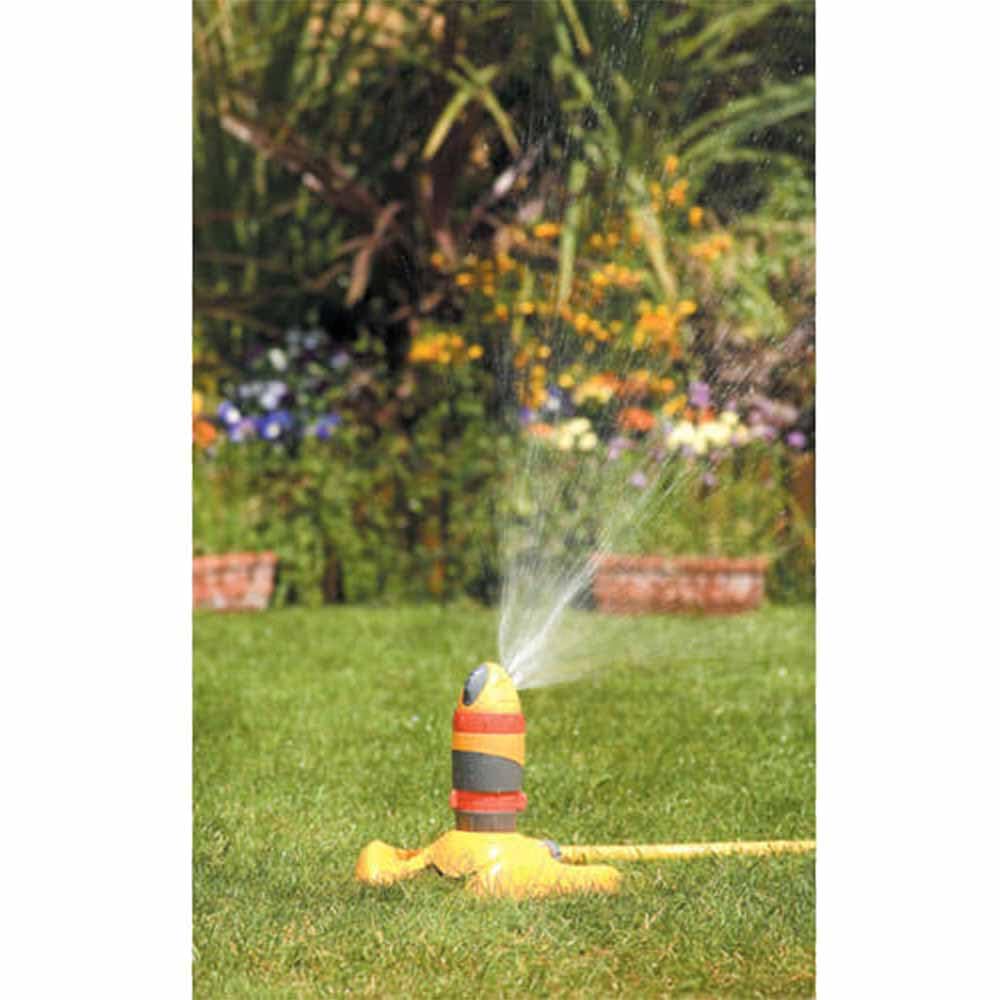HOZELOCK Plastic Sprinkler Rotating Pro 314 m² : Large-area Base-mounted Spray Sprinkler (ø 20m),Ultra Even Coverage thanks to Hydraulic Motor and 2 Spray Patterns 360° Adjustable Steering [2336P0000]