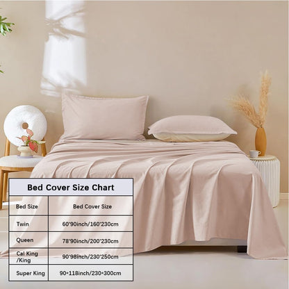 DUJUIKE Waterproof Bed Sheet Cover,Pet Hair Resistant Bed Sheet Cover for Dog and Cats, Mattress Protector for Children, Bed Liner Cover with Waterproof Breathable Fabric (Camel, Twin 160 x 230 cm)