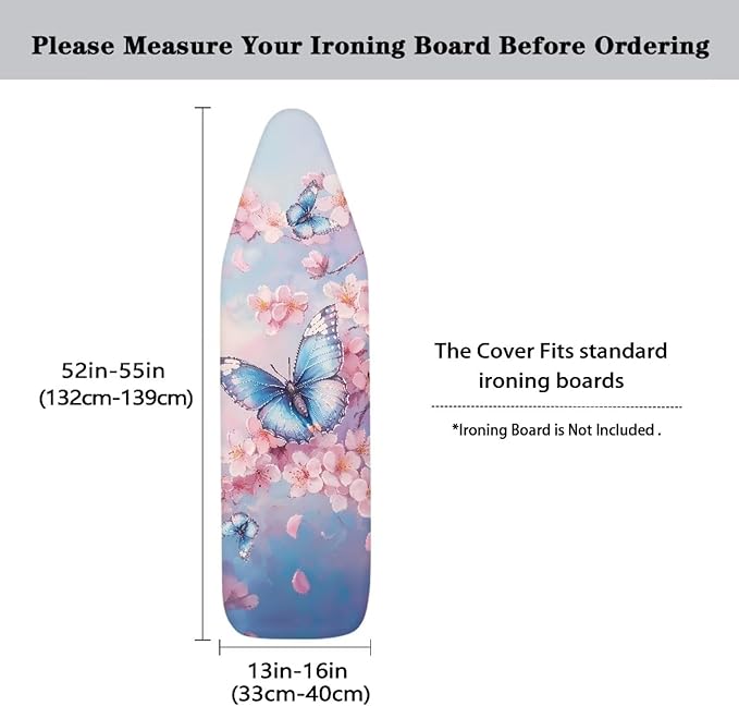 Cherry Blossom Butterfly Padding Ironing Board Covers Easy to Install Stain