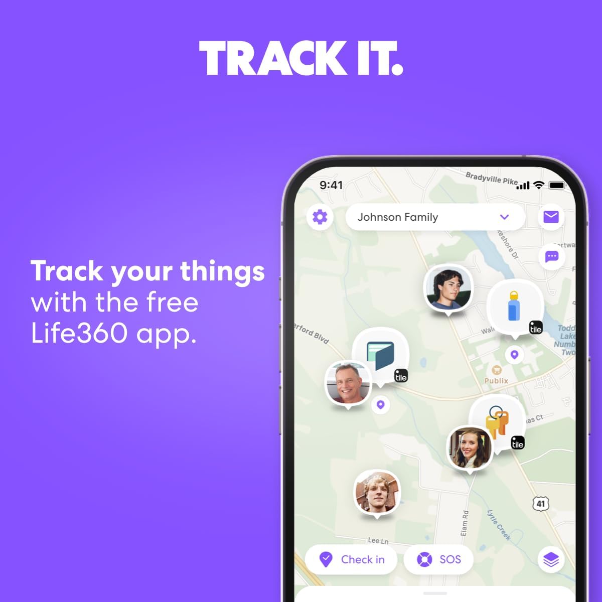 Tile by Life360 Sticker (2024) - Small Bluetooth Tracker, Remote Control Finder and Item Finder for Bikes, Glasses and More. Both iOS and Android Compatible. Phone Finder. 1-Pack (Black)