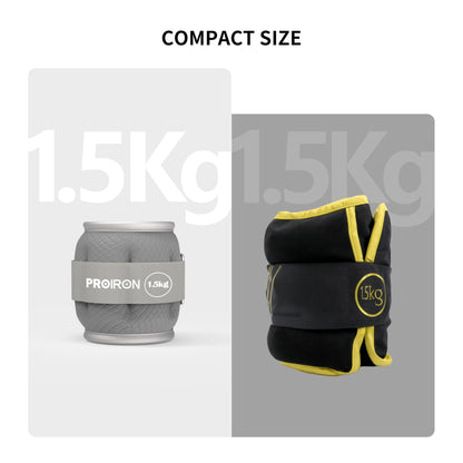 PROIRON Ankle Weights Wrist Leg Weights for Women Men 3 LBS in Pair Reflective Ankle Weight Set for Fitness Exercise Jogging Aerobics