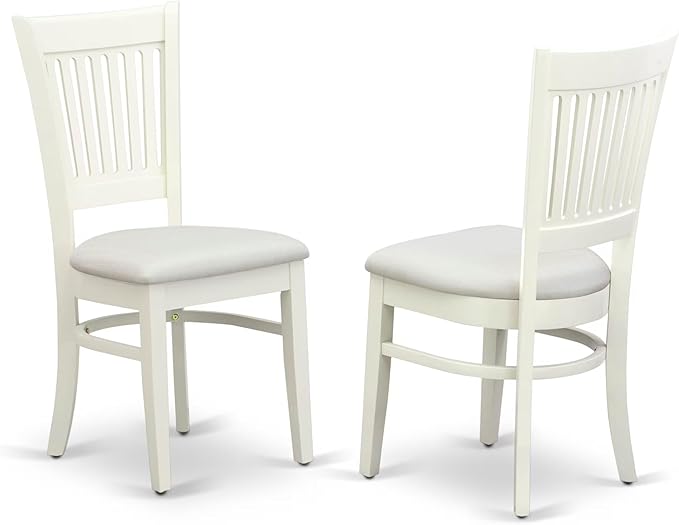 East West Furniture ANVA5-LWH-C 5 Piece Dining Room Table Set Includes a Round