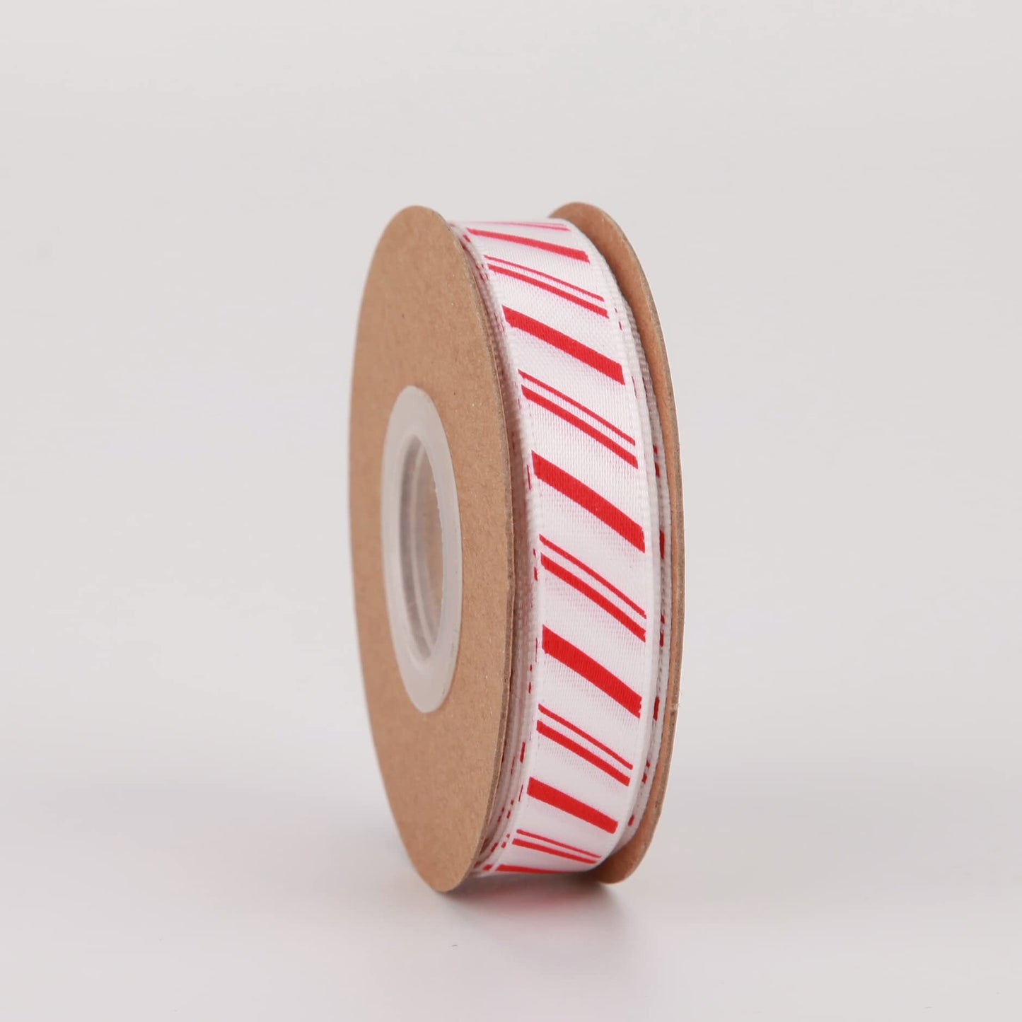 Meseey 4 Rolls Total 40 Yards Red Striped Ribbon 3/8 Inch Christmas Candy Cane Ribbons Use for Christmas Gift Wrapping, Party Decoration,All Crafting and Sewing (3/8inch, red)