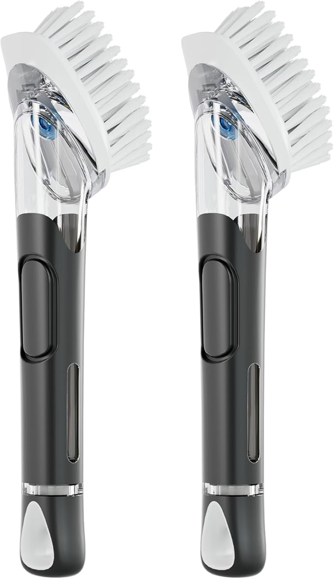 RIMAY Soap Dispensing Dish Brush, Dish Scrubber