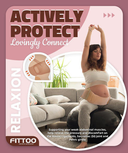 FITTOO Maternity Support Belt Pregnancy Abdomen Belly Back Bump Brace Strap S-XXL Available
